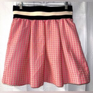 Maeve Anthropologie Women Dotted Brocade Box Pleated Mini Skirt Size M